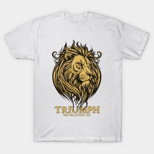 Majestic Triumph Distressed Lion Print - Revelation 5:5 T-Shirt